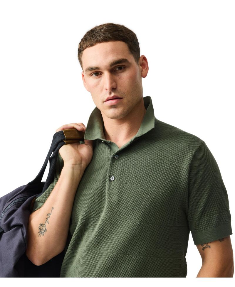 Men's Masons Flat Knit Polo Shirt