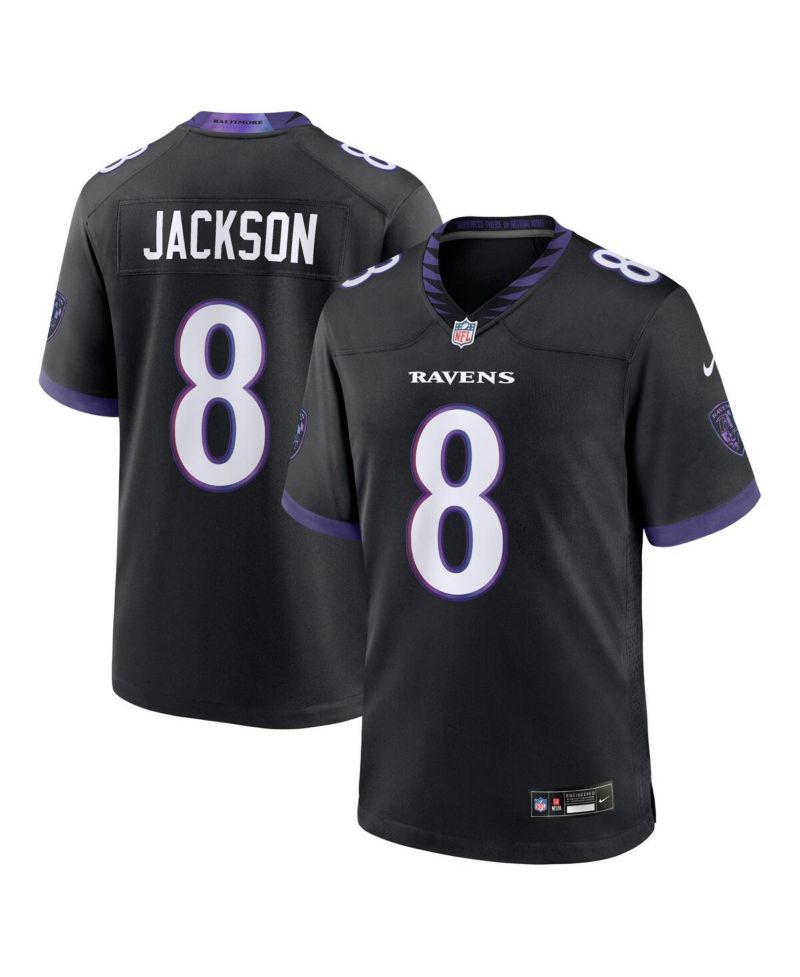 Men's Lamar Jackson Black Baltimore Ravens Alternate Game Jersey