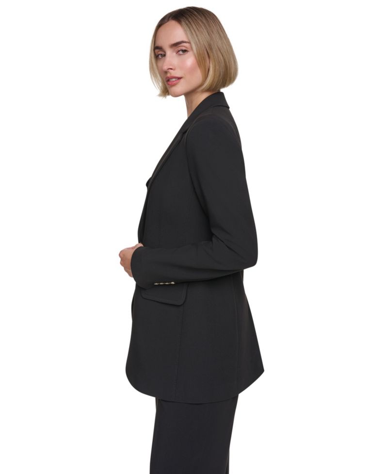 Women's One-Button-Front Long Blazer