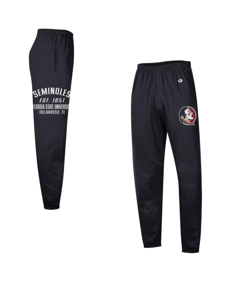 Men's Black Florida State Seminoles Powerblend Banded Fleece Sweatpants
