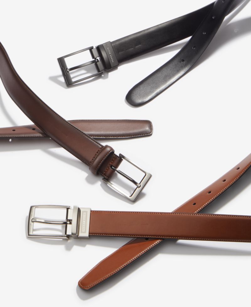 Perry Ellis Men's Leather Dress Belts Collection