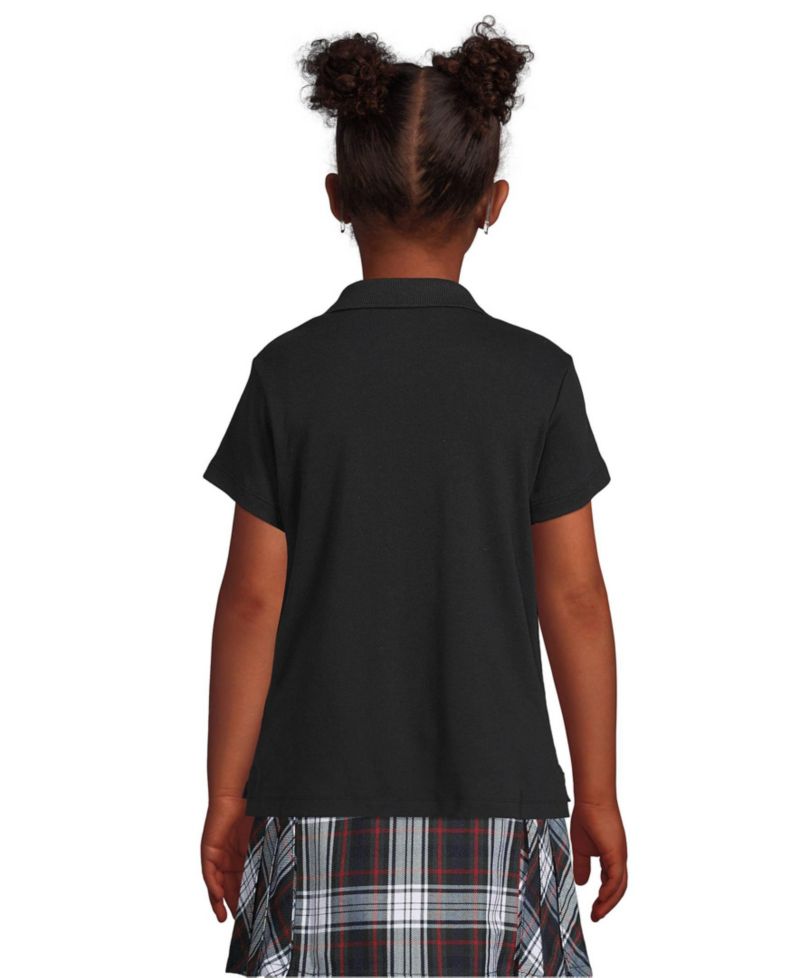School Uniform Girls Short Sleeve Feminine Fit Interlock Polo Shirt