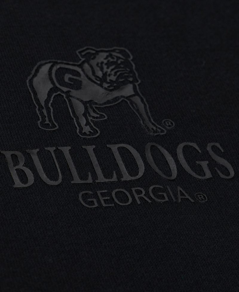 Men's Black Georgia Bulldogs Monochrome Icon Fleece Hoodie