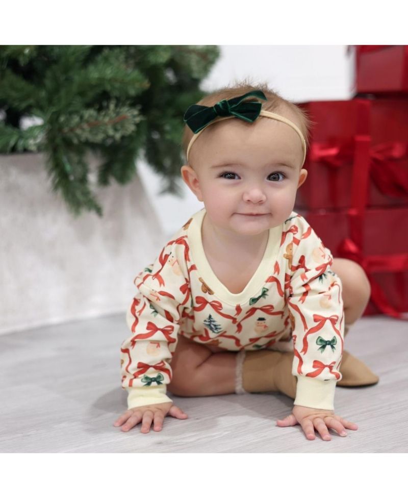 Baby Girls Christmas Cutie Long Sleeve Romper
