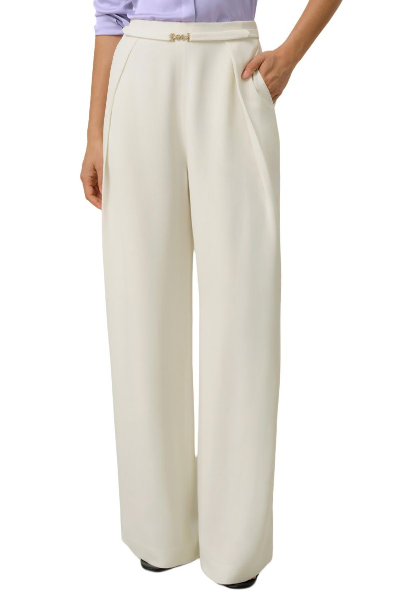 Women's Heavy-Weight Silk Crepe Wide-Leg Pant