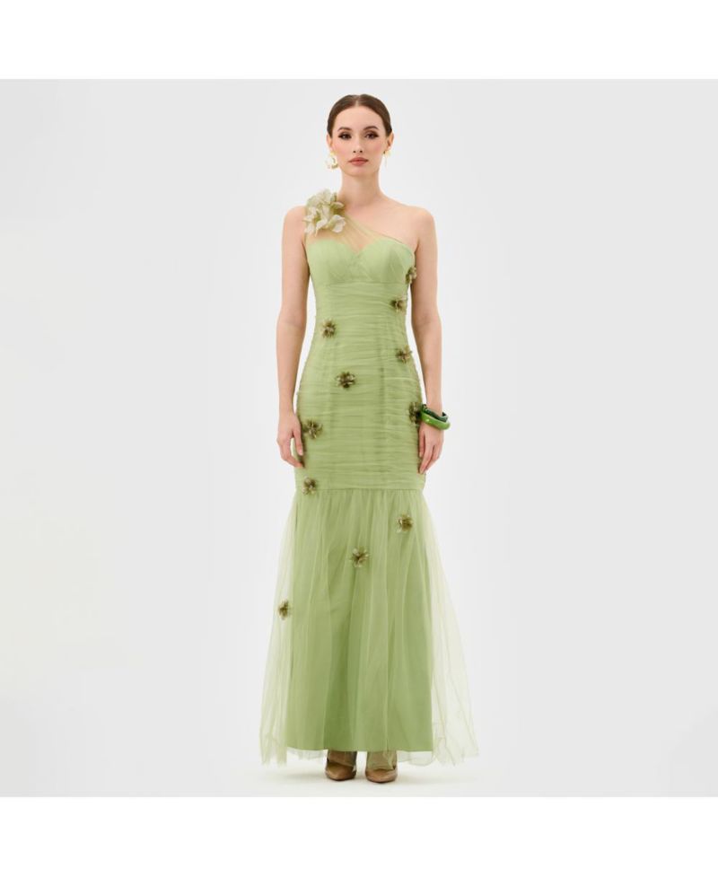 Women's Karoline One Shoulder Tulle Gown