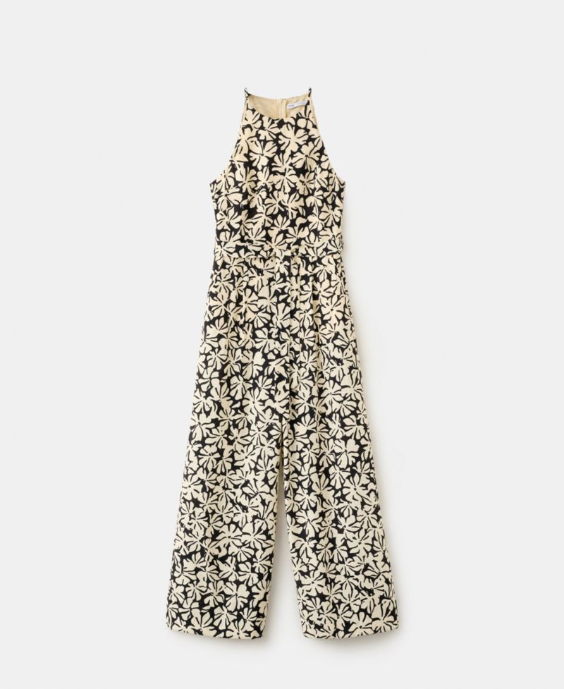 Women's Belted Floral-Printed Jumpsuit