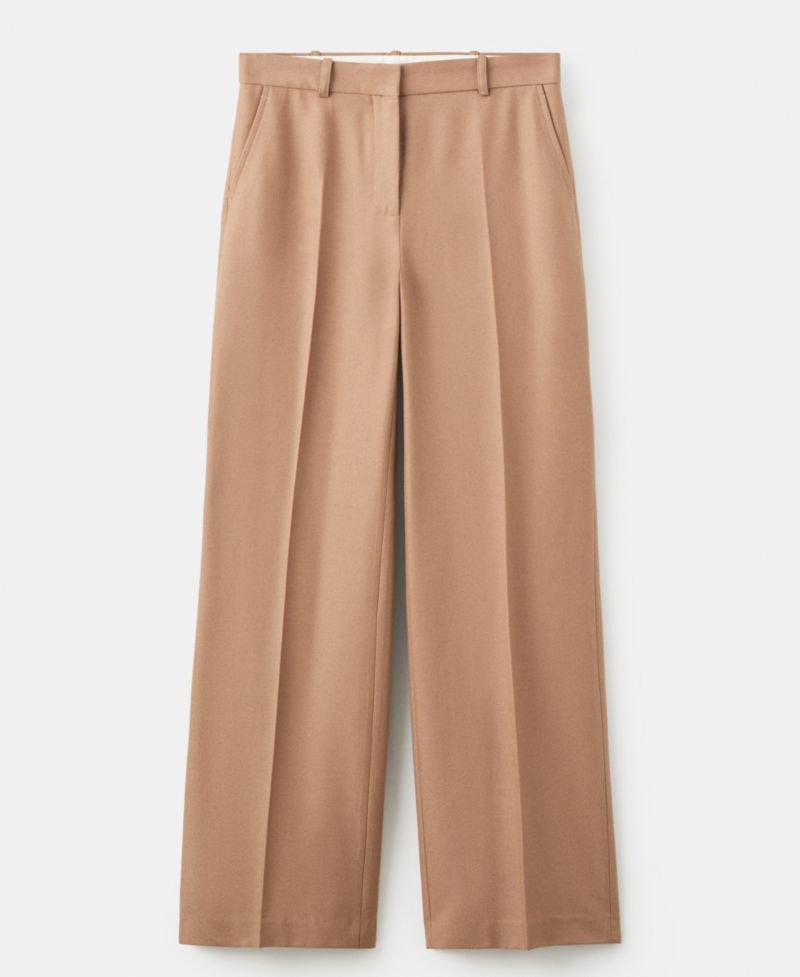 Women's Straight Wool-Blend Suit Pants