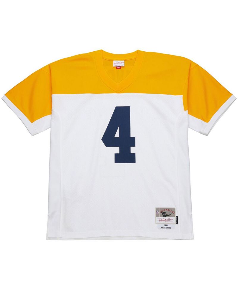 Men's Brett Favre White Green Bay Packers 1994 Legacy Replica Jersey