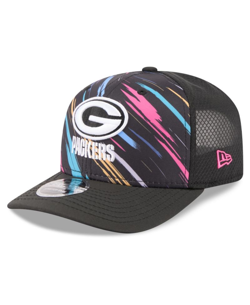 Men's Black Green Bay Packers 2026 NFL Cruical Catch 9SEVENTY Adjustable Trucker Hat