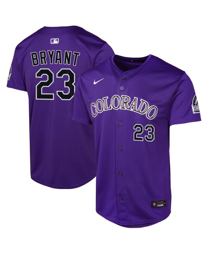 Big Boys and Girls Kris Bryant Purple Colorado Rockies Alternate Limited Player Jersey