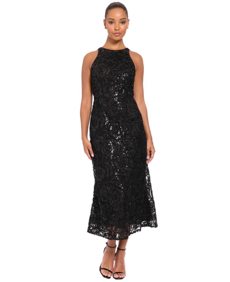 Women's Sequin A-Line Midi Dress