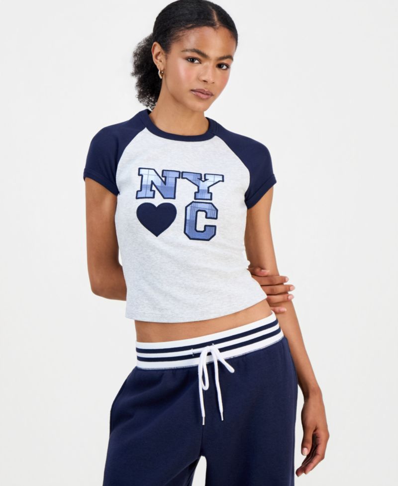 Juniors' Raglan Short-Sleeve Tee