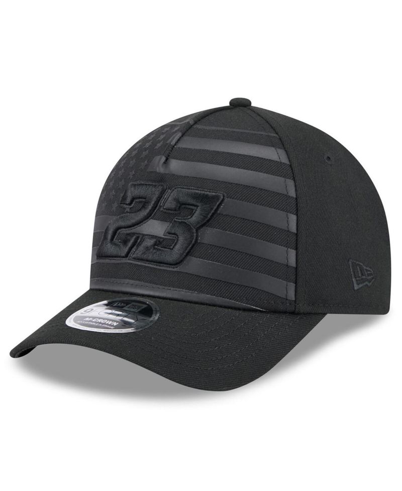 Men's Black Bubba Wallace American Flag 9FORTY M-Crown A-Frame Adjustable Hat