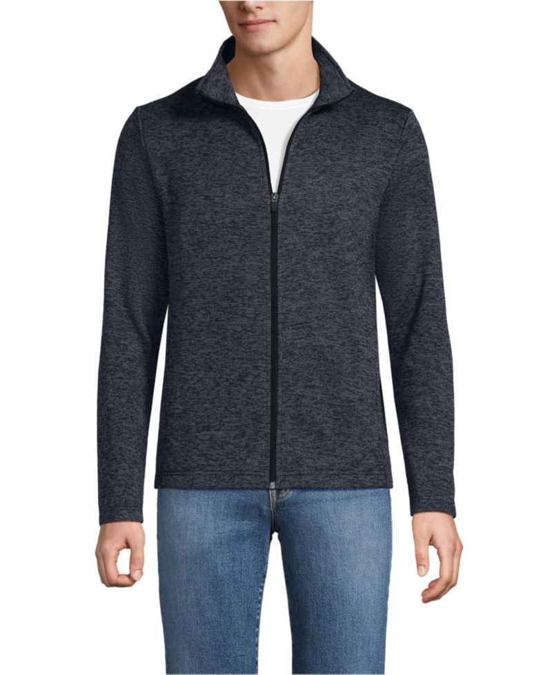 Men's Sweater Fleece Zip Front Jacket