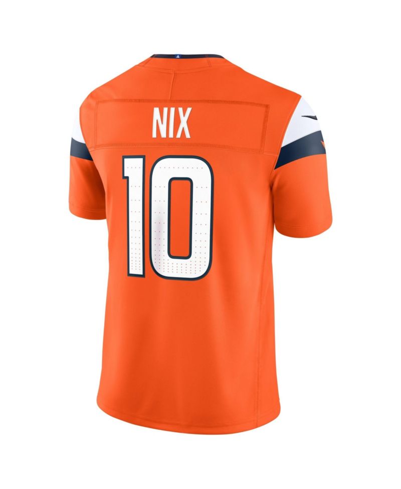 Men's Bo Nix Orange Denver Broncos Vapor F.U.S.E. Stitched Limited Jersey