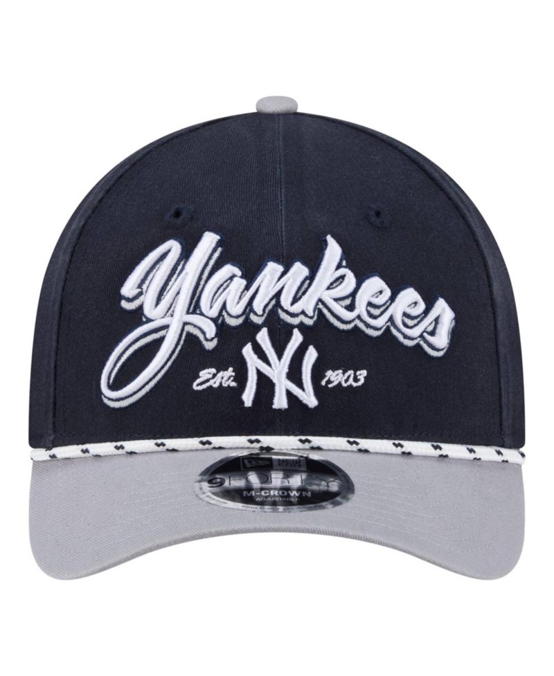 Men's Navy/Gray New York Yankees Team Loyal 9FORTY M-Crown Adjustable Hat