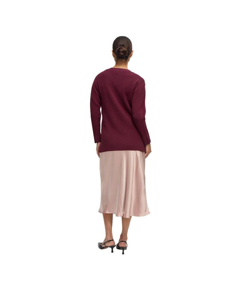 Maternity Satin Midi Skirt