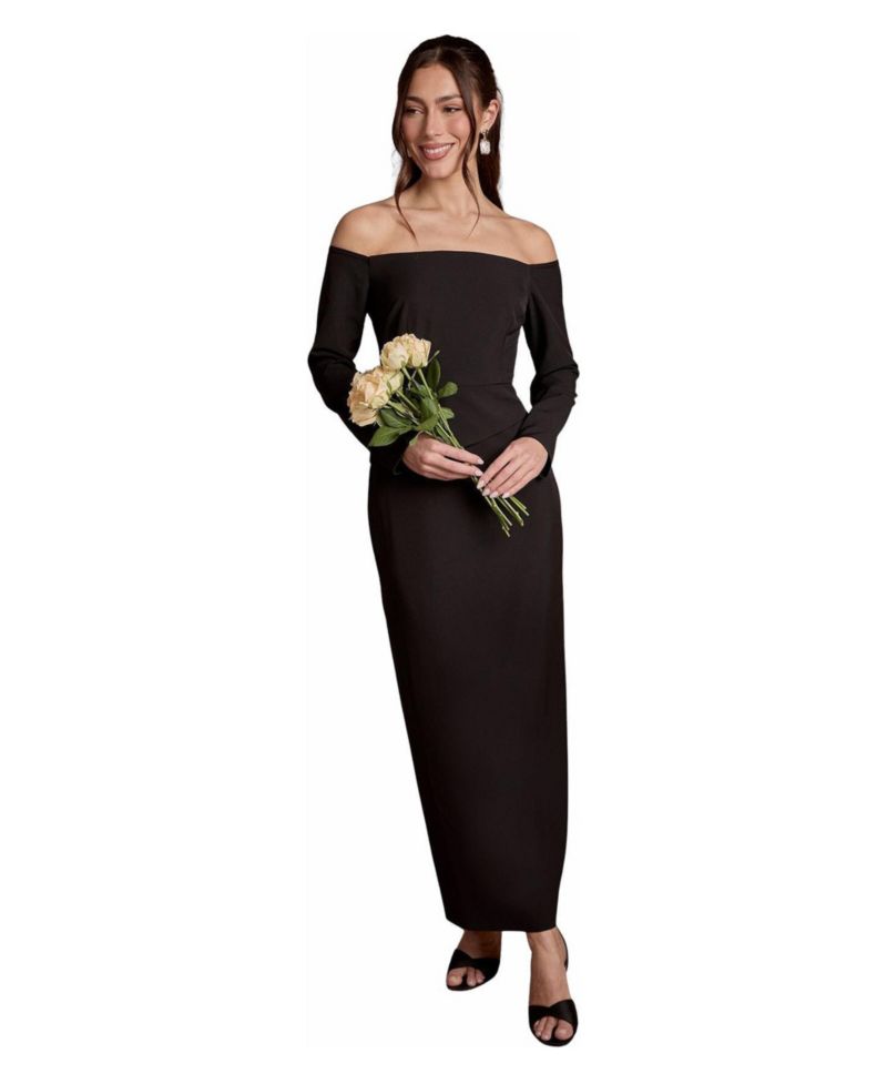 Women's Bardot Long-Sleeve Maxi Dress