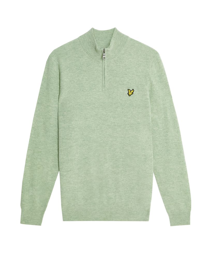 Men's Lambswool Blend Quarter Zip Sweater