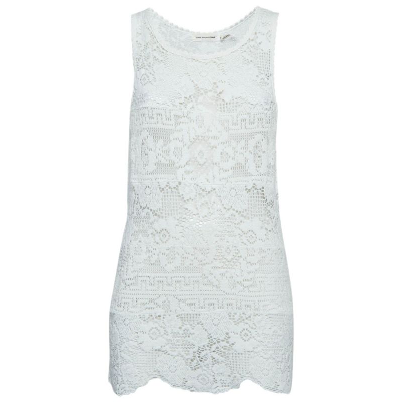 Women's Patterned Lace Sleeveless Top