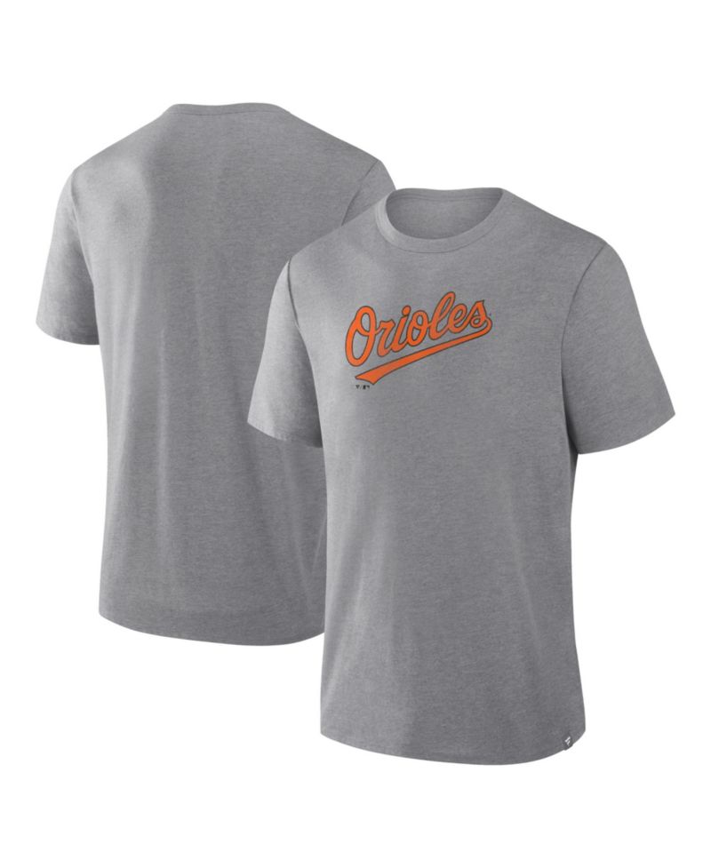 Men's Heather Gray Baltimore Orioles Play Tribute Tri-Blend T-Shirt