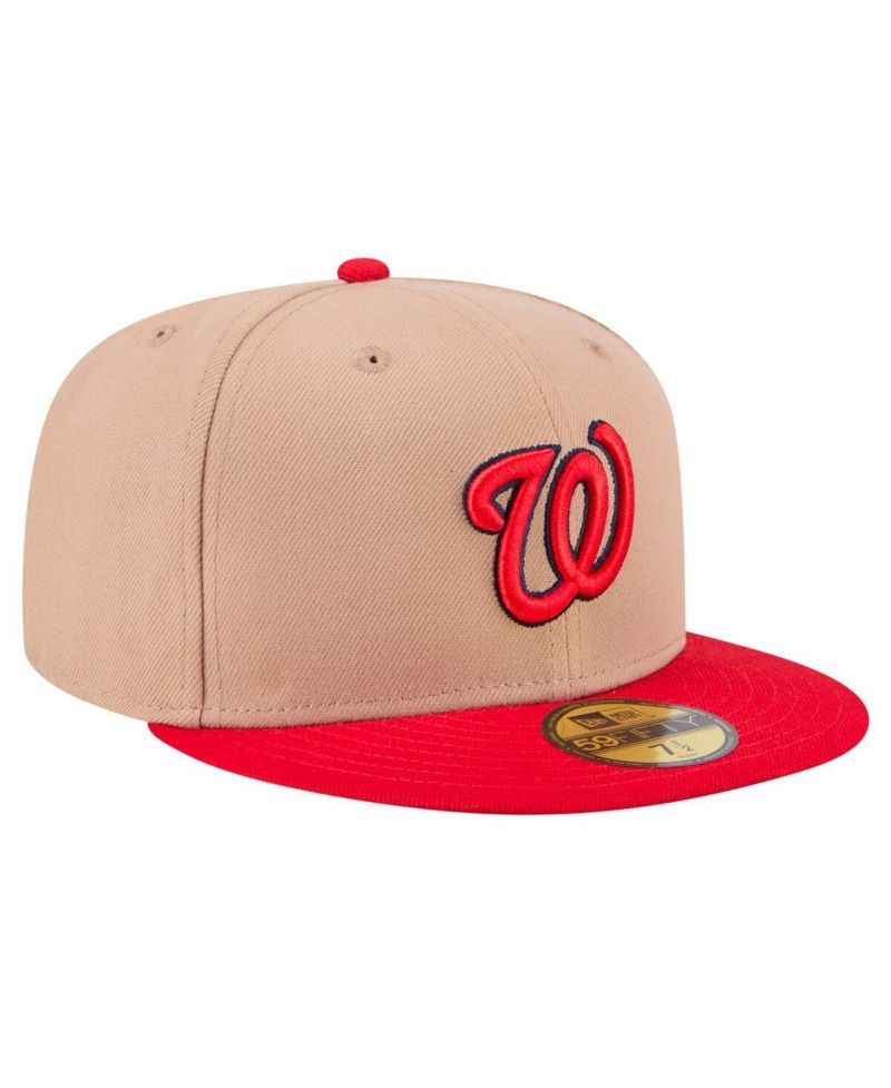 Men's Khaki Washington Nationals 59FIFTY Fitted Hat