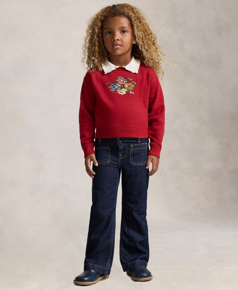 Girls' 2T-6X Logo Flared Jeans