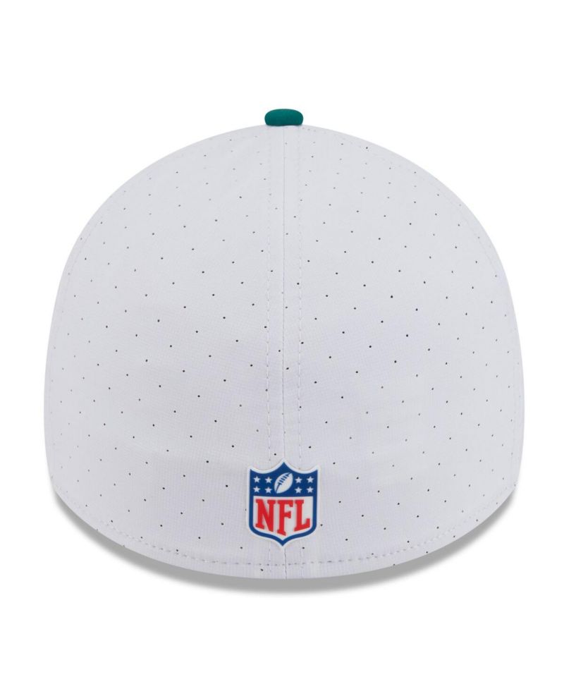 Men's White/Green New York Jets 2025 NFL Training Camp 39THIRTY Flex Hat