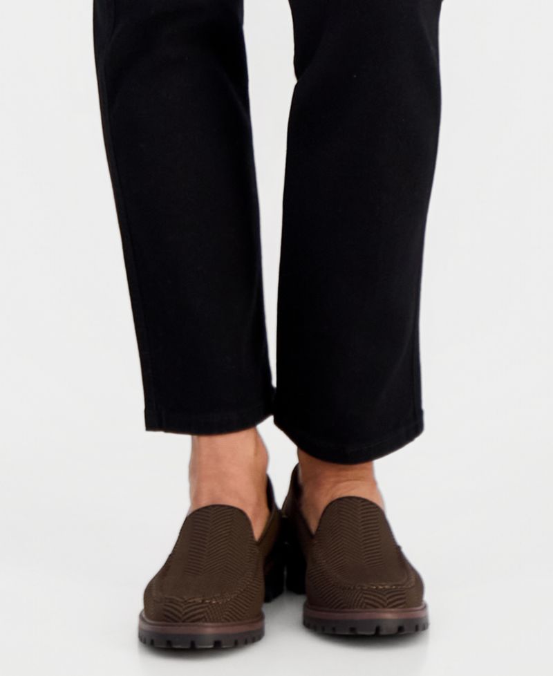 Petite High-Rise Pull-On Straight-Leg Jeans