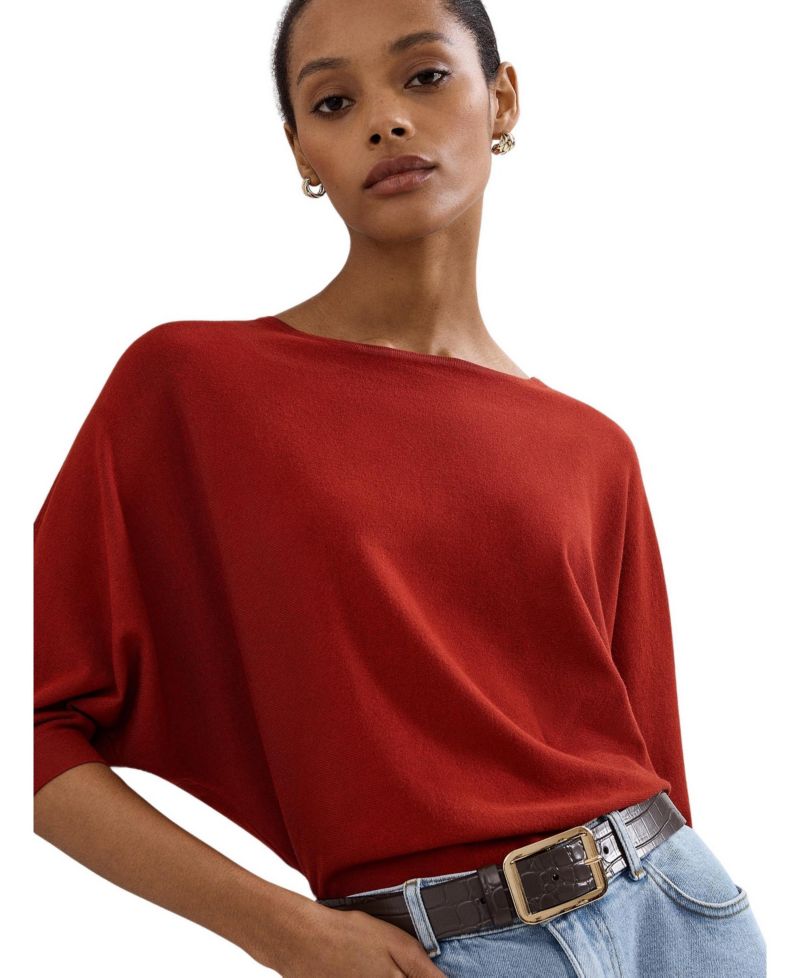 Women's Cristine Boat Neck 3/4-Sleeve Sweater