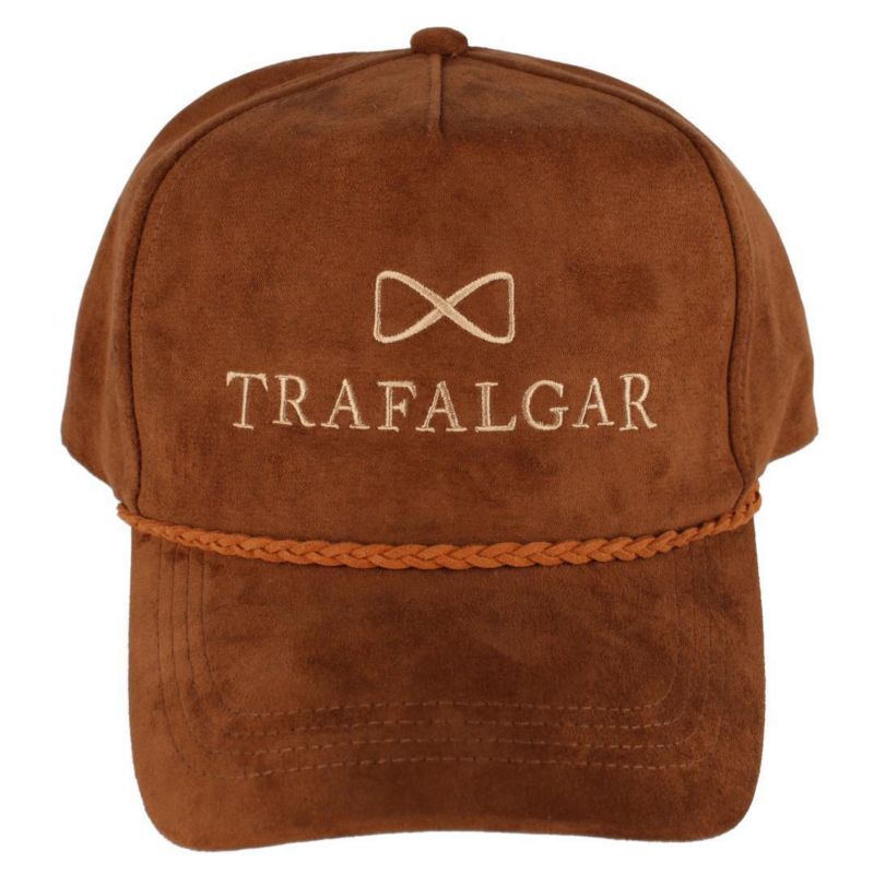 Men's Traflagar's Faux Suede 5 Panel Cap with Braided Rope
