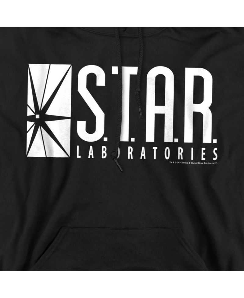 Men's S.T.A.R. Labs Logo Graphic Kangaroo Pocket Pull-Over Hoodie