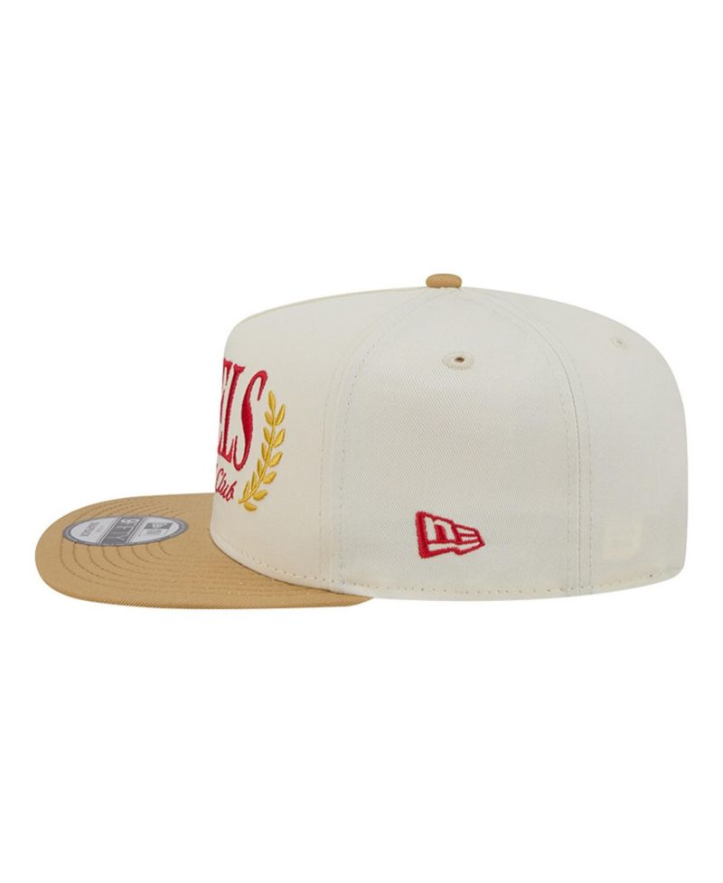 Men's Cream Los Angeles Angels Club 9FIFTY A-Frame Snapback Hat