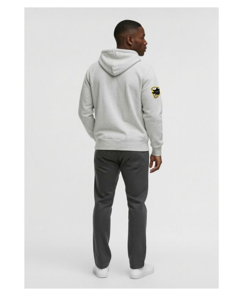 Men's Gray San Diego Padres Reverse Weave Chenille Full-Zip Hoodie