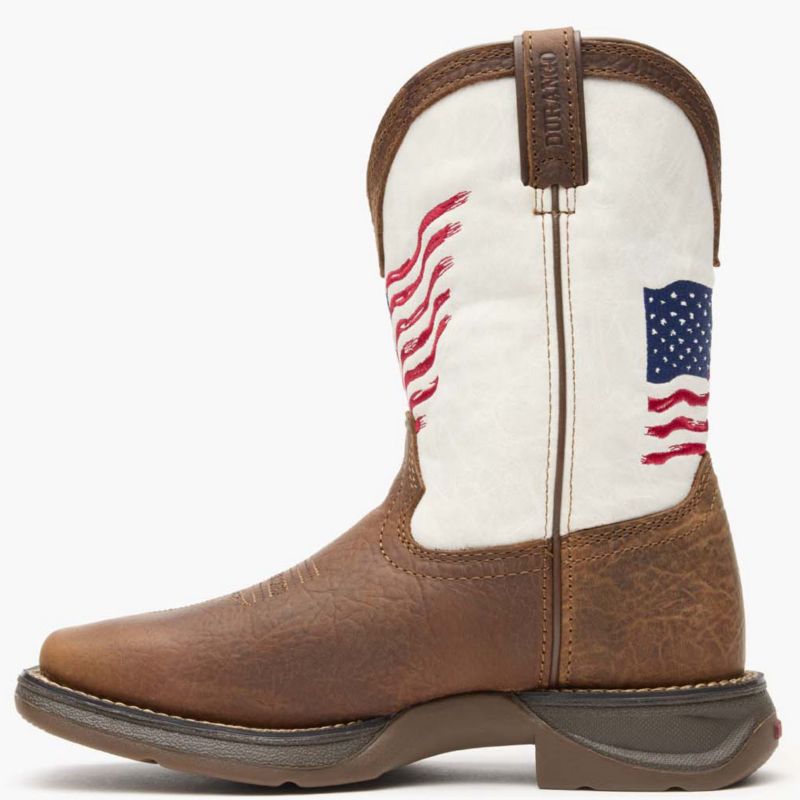 Lil' Rebel by Big Kids Distressed Flag Western Boot
