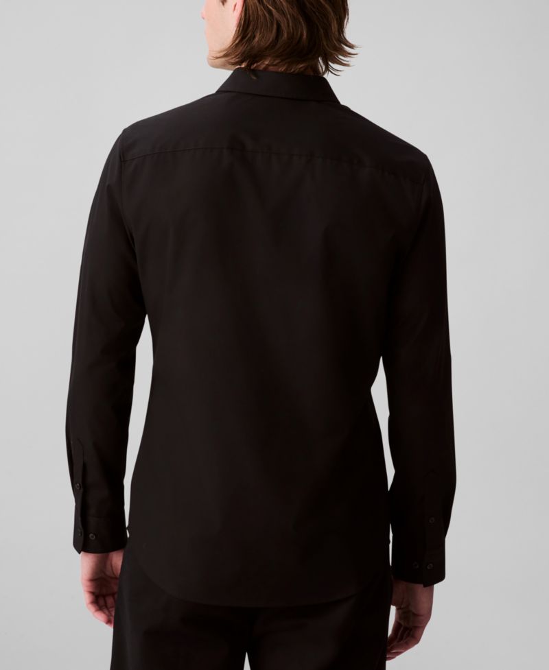 Men's Slim-Fit Supima Stretch Long-Sleeve Button-Front Shirt