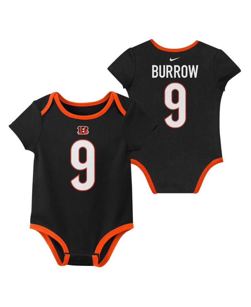 Baby Boys and Girls Joe Burrow Cincinnati Bengals Three-Pack Bodysuit Set