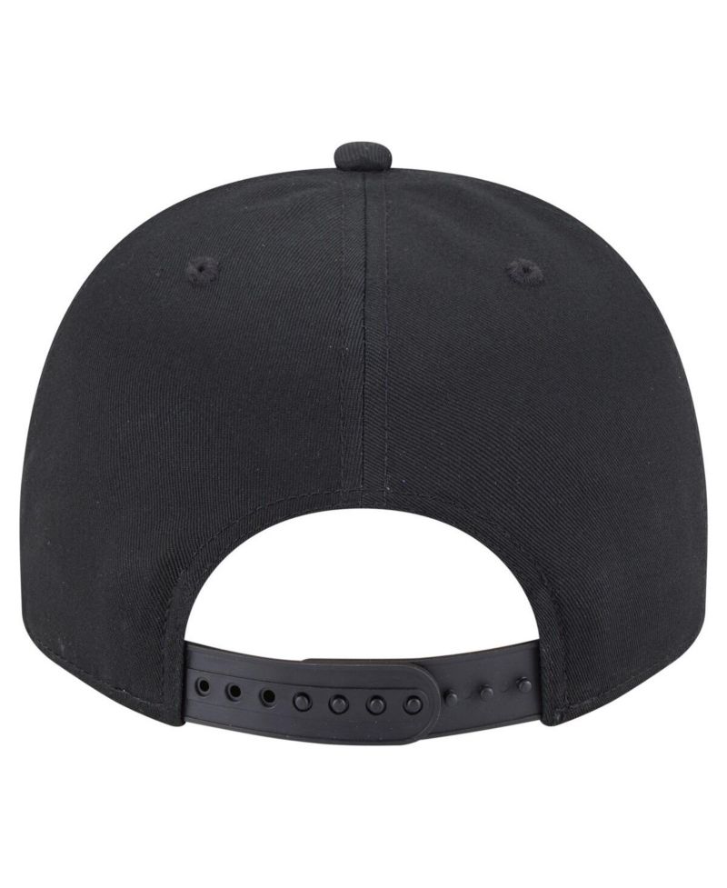 Men's Black Boston Red Sox Chainstitch 9FIFTY A-Frame Snapback Hat