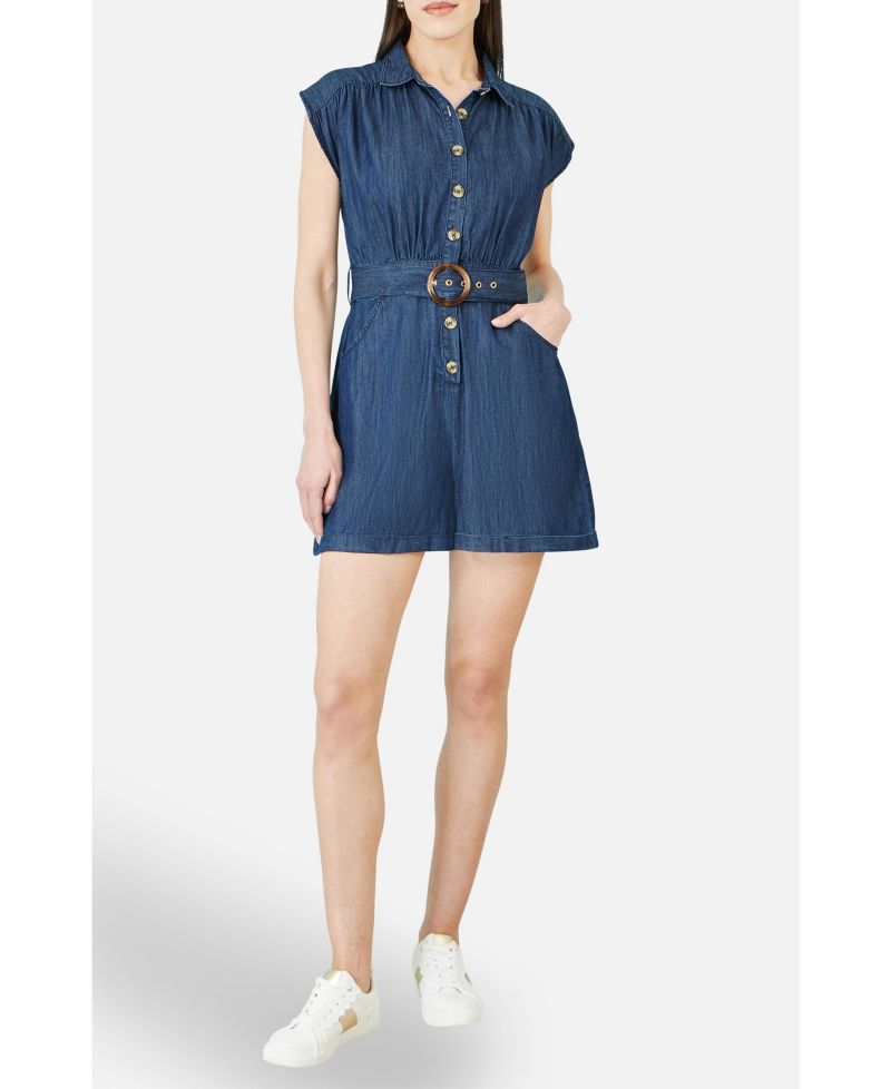 Women's Chambray Cotton Playsuit