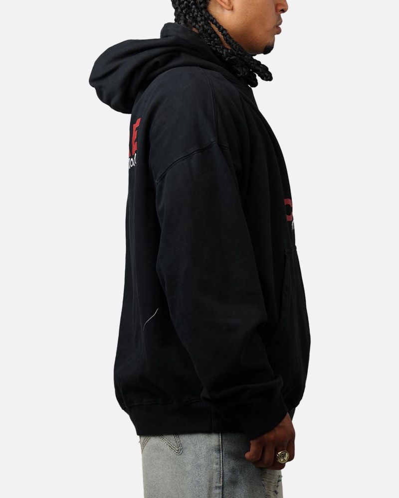 Men's Handdrawn Hoodie Sweatshirt - Black 2XL