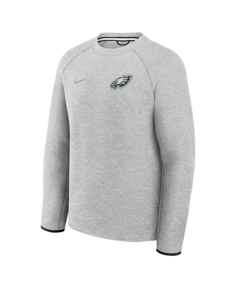Men's Heather Gray Philadelphia Eagles Tech Fleece Raglan Sweatshirt