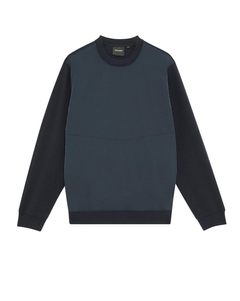 Men's Half Raglan Hybrid Long Sweatshirt