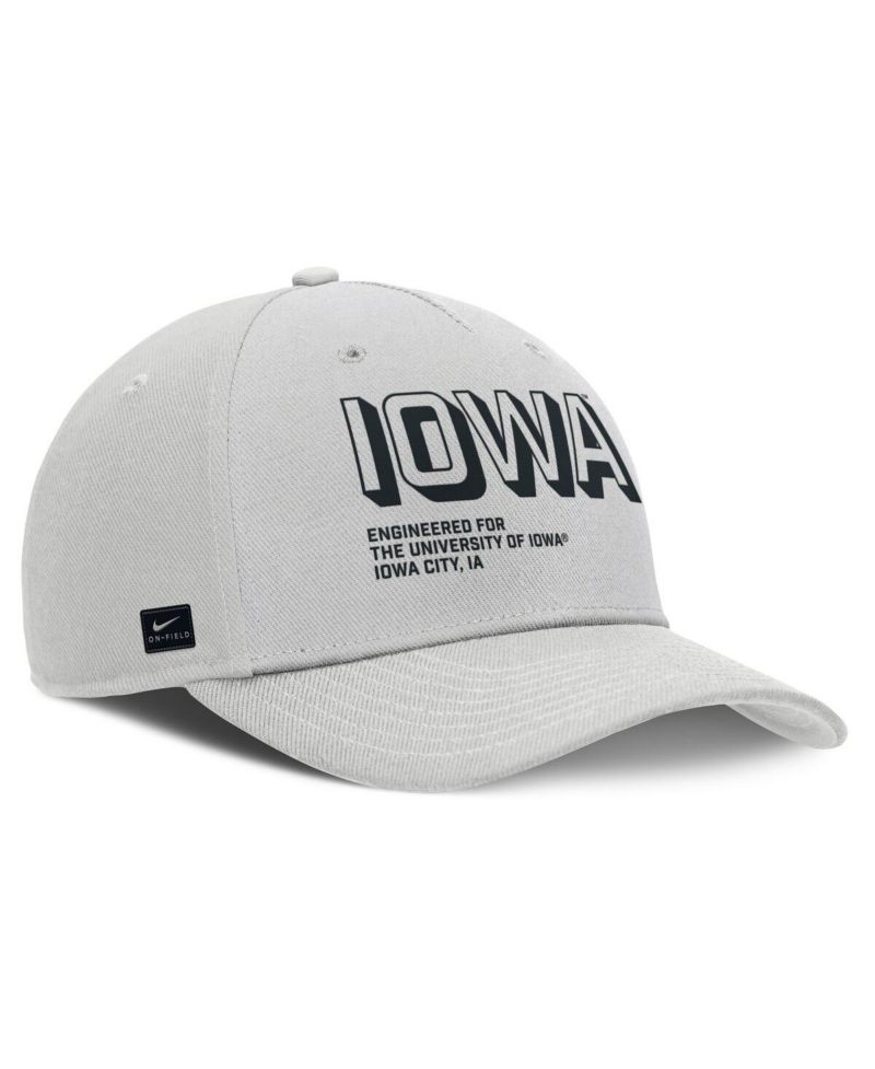 Men's Gray Iowa Hawkeyes 2025 Sideline Dust Pinched Rise Adjustable Hat