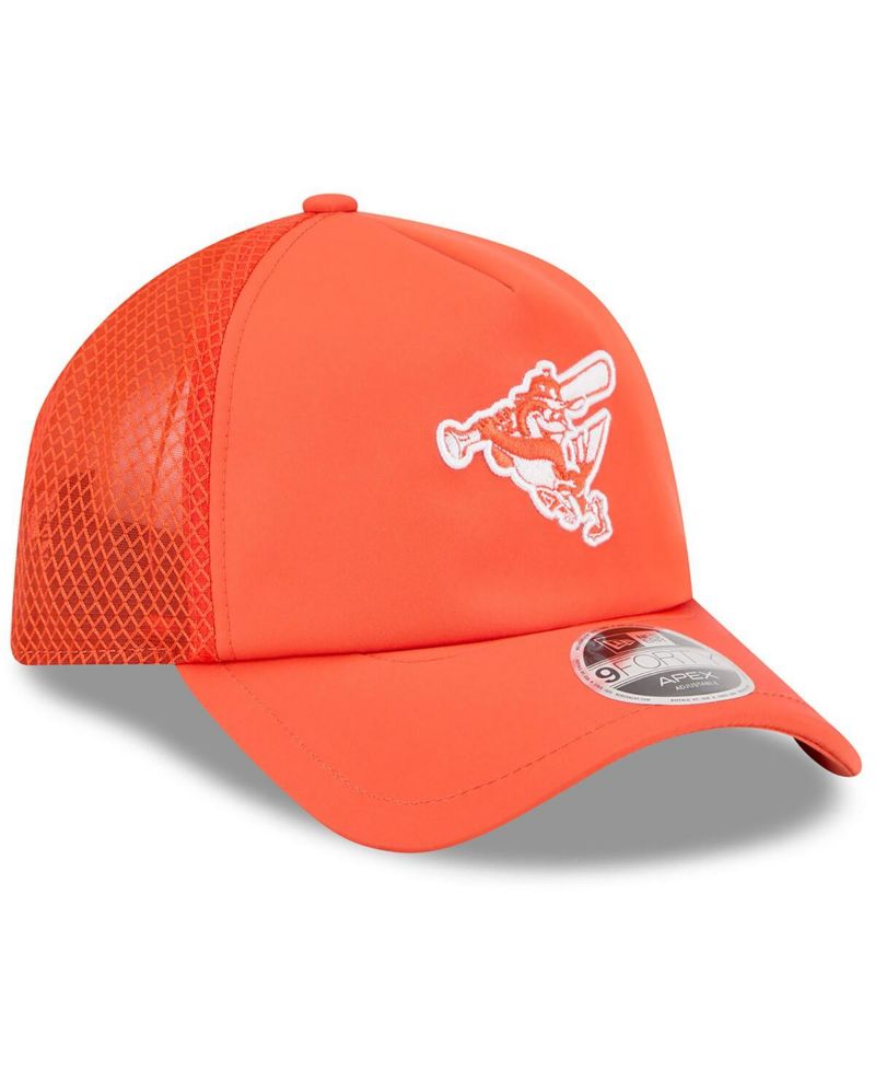 Men's Orange Baltimore Orioles 2026 Batting Practice Alternate Apex 9FORTY Adjustable Hat