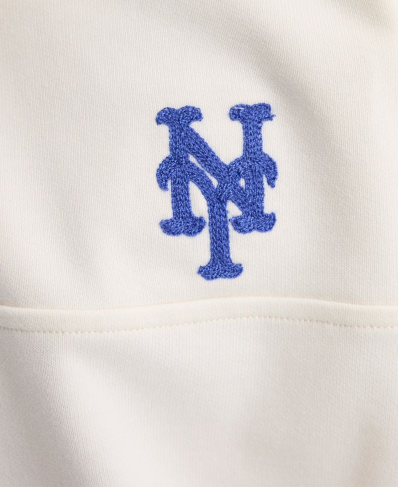 Men's New York Mets Iconic Mock-Neck Relaxed-Fit Short-Sleeve Pullover