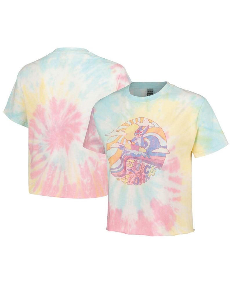 Unisex Blue Lilo and Stitch Stitch Colorful Tie-Dye T-Shirt