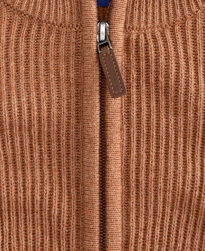 Men's Cotton Refined Cardigan Stitch Quarter-Zip Sweater, Macy's Exclusive