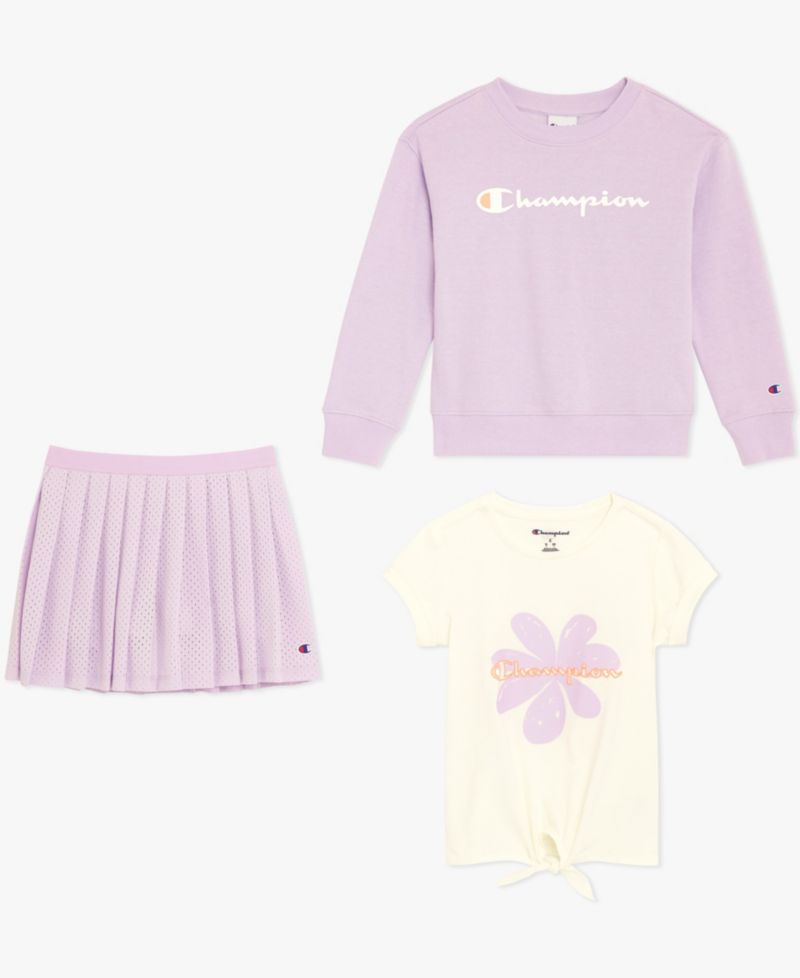 Girls' 4T-6X T-Shirt, Sweatshirt and Skort, 3-Piece Set