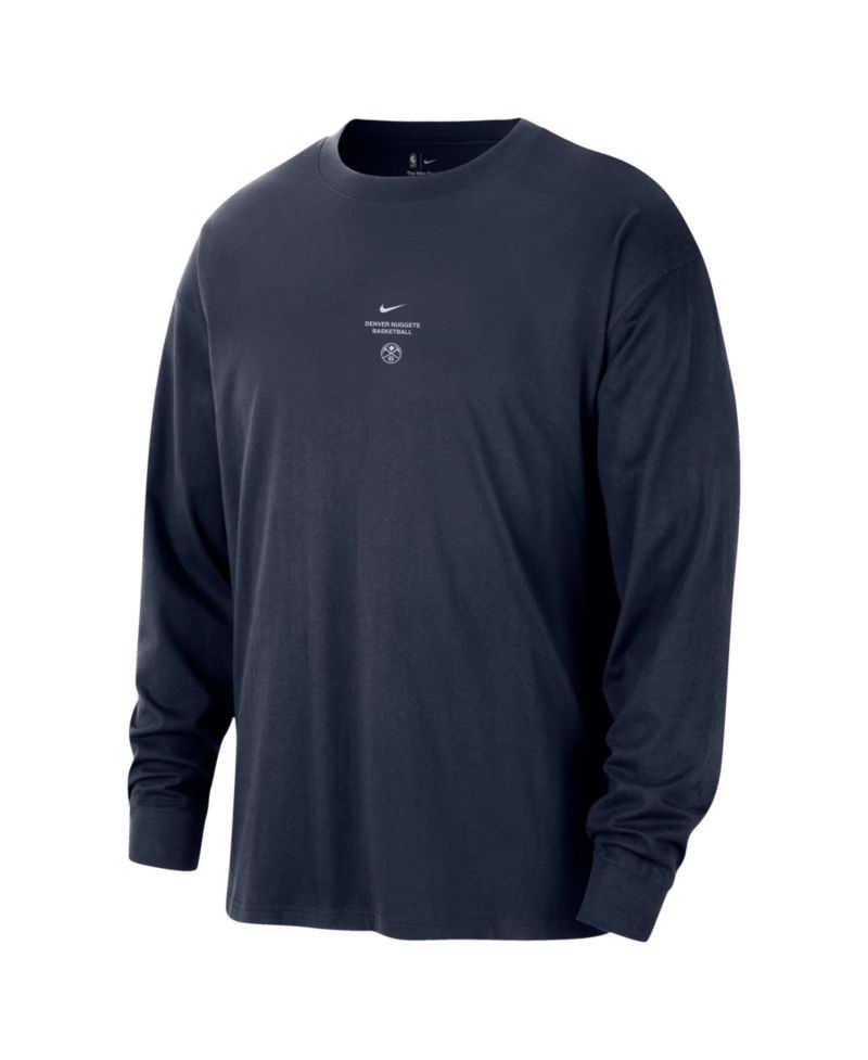 Men's Navy Denver Nuggets 2026 Standard Issue Pre-Game Performance Long Sleeve T-Shirt